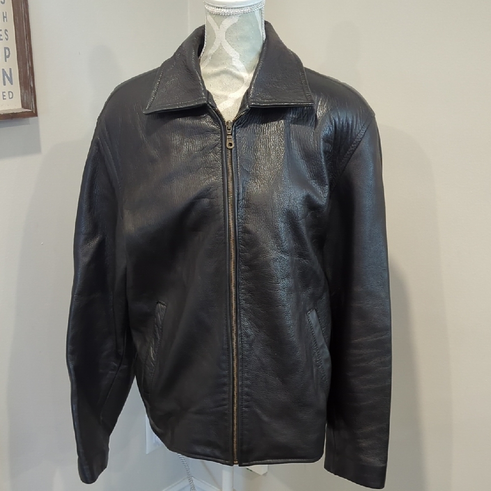 Casa Nova Men's Black Leather Jacket